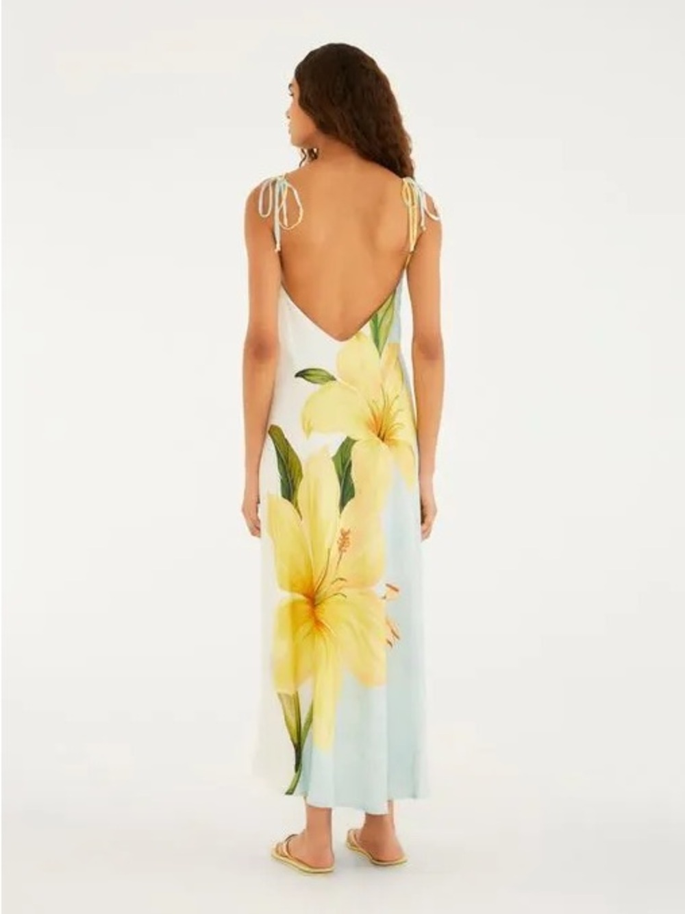FARM Rio White Maxi Dress with Yellow Floral Print - Picture 2 of 5